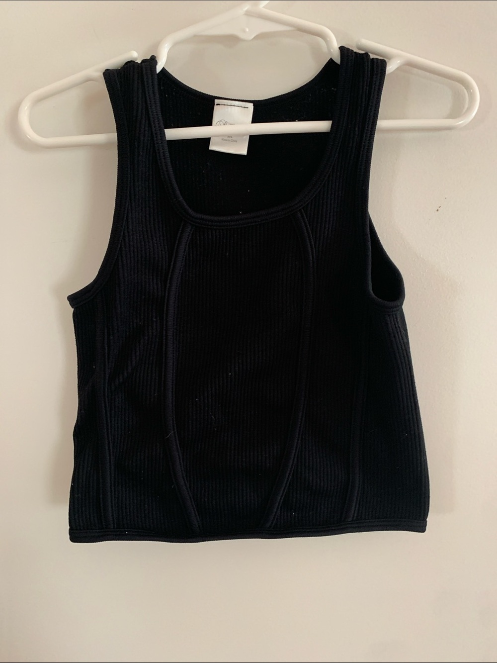 Tween Suzette Collection Sleeveless Ribbed Tank Top in Black